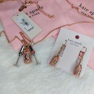 🎀 Kate Spade champagne jewelry set